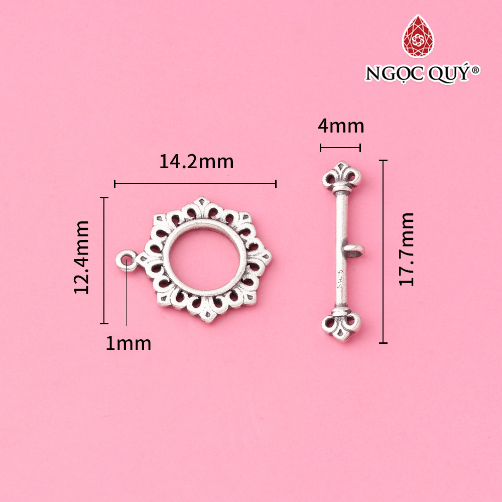 Charm bạc khóa nhiều họa tiết - Ngọc Quý Gemstones