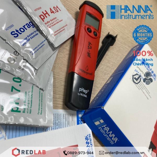 Bút đo pH và nhiệt độ nước cầm tay ứng dụng trong mọi lĩnh vực Hanna HI98128