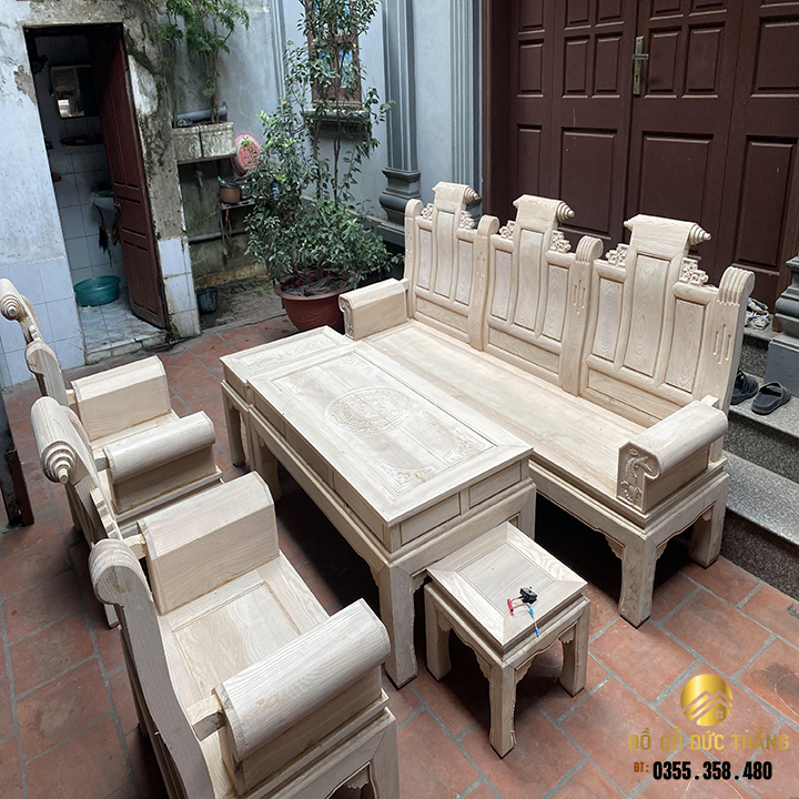 Bàn ghế âu á chương cuốn thư gỗ sồi giá rẻ đep