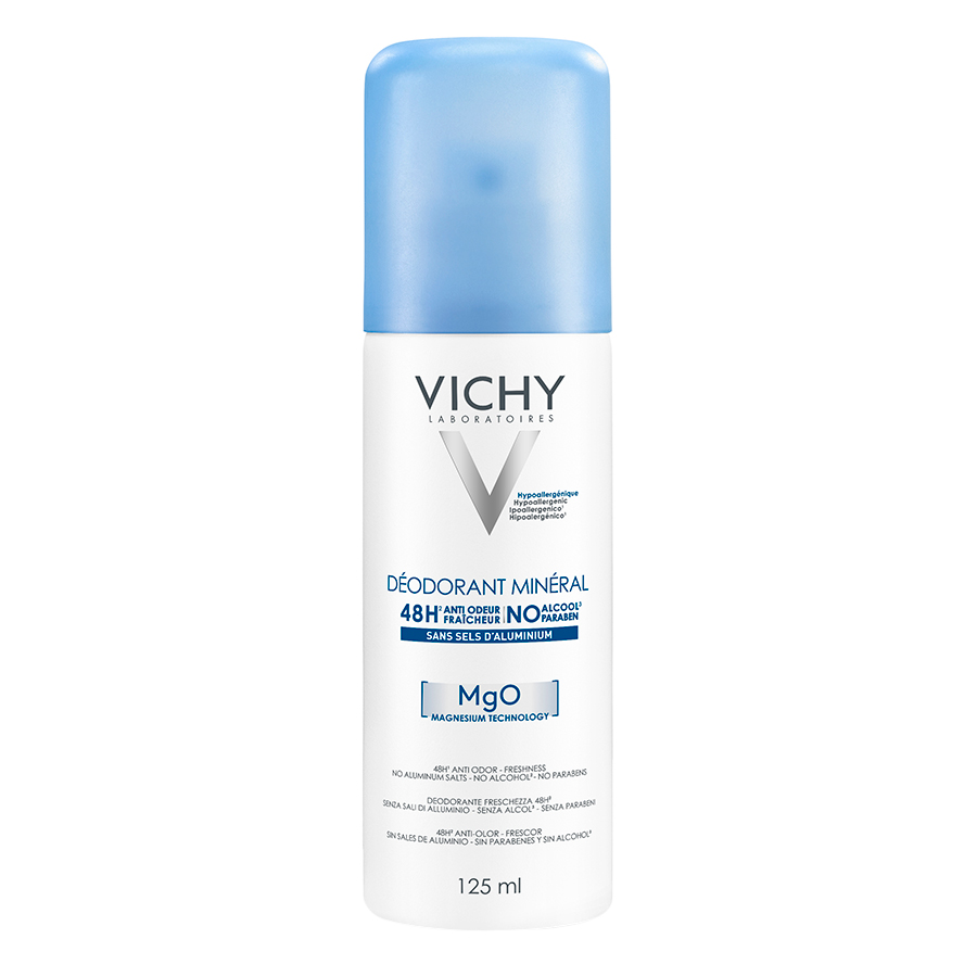 Xịt Khử Mùi Giàu Khoáng, Giúp Vùng Da Dưới Cánh Tay Khô Thoáng Vichy DÉODORANT MINÉRAL (125ml)