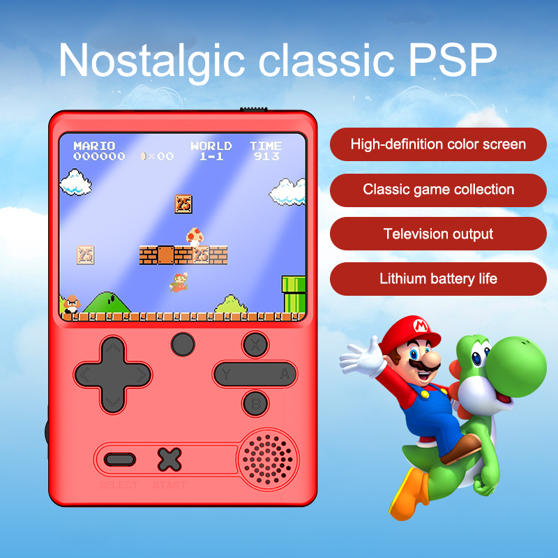 Máy chơi game cầm tay mini M6 với 500 game cononsole kết nối TV, game điện tử 4 nút mini sup500