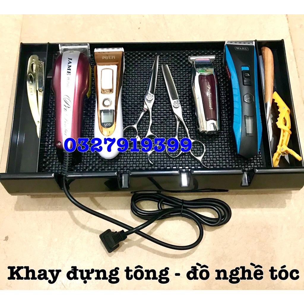 Khay đựng tông đơ - đồ nghề tóc (khay nhựa cứng )