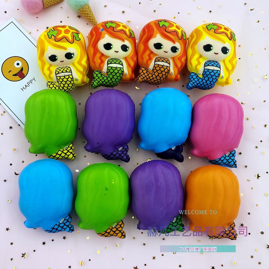 (nhiều mẫu) Squishy NÀNG TIÊN CÁ TIỂU THƯ dẻo dễ thương Siêu rẻ