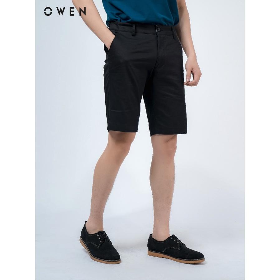OWEN - Quần short nam Owen màu đen xanh đen - Quần sooc kaki nam