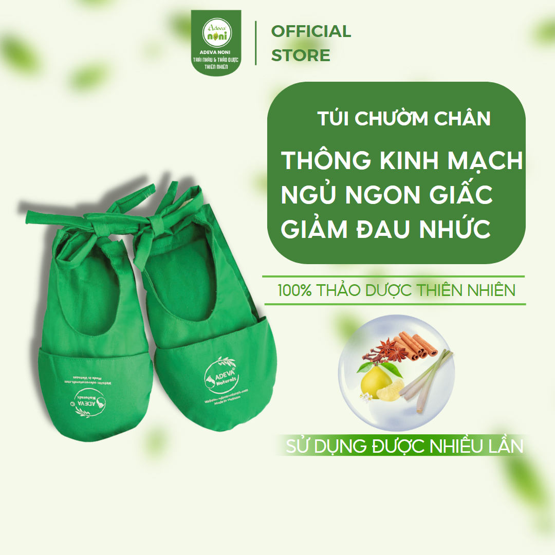 Túi Chườm Chân Thảo Mộc ADEVA Giảm Đau Mỏi Bàn Chân Do Thoái Hóa Xương Khớp, Phong Thấp Đem Lại Giấc Ngủ Ngon