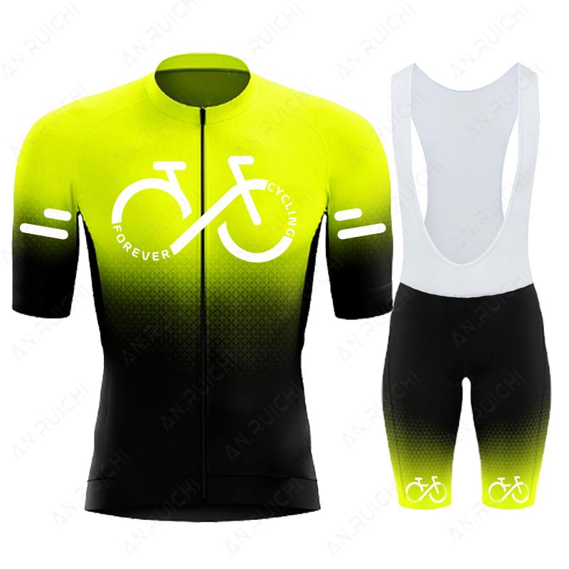 Bộ Quần Áo Đạp Xe Jersey 2023 Mùa Hè Ngắn Tay Đi Xe Đạp Quần Áo Xe Đạp Đồng Nhất Maillot Ropa Ciclismo Nam Đường Xe Đạp Mặc Color: A4 Size: XS