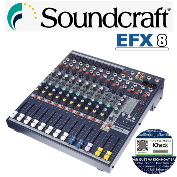 BÀN MIXER SOUNDCRAFT EFX8 CHUYÊN ÂM THANH SÂN KHẤU - Seri Nâng Cấp Chip DSP - Phiên Bản Mới 2024