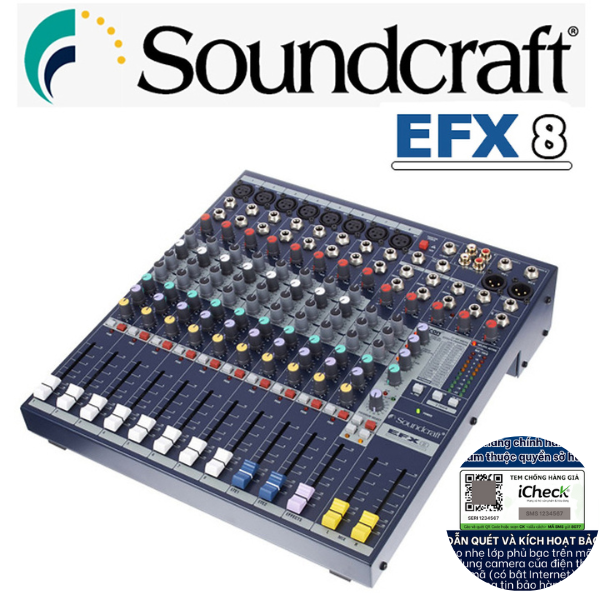 BÀN MIXER SOUNDCRAFT EFX8 CHUYÊN ÂM THANH SÂN KHẤU(BẢO HÀNH 12 THÁNG)