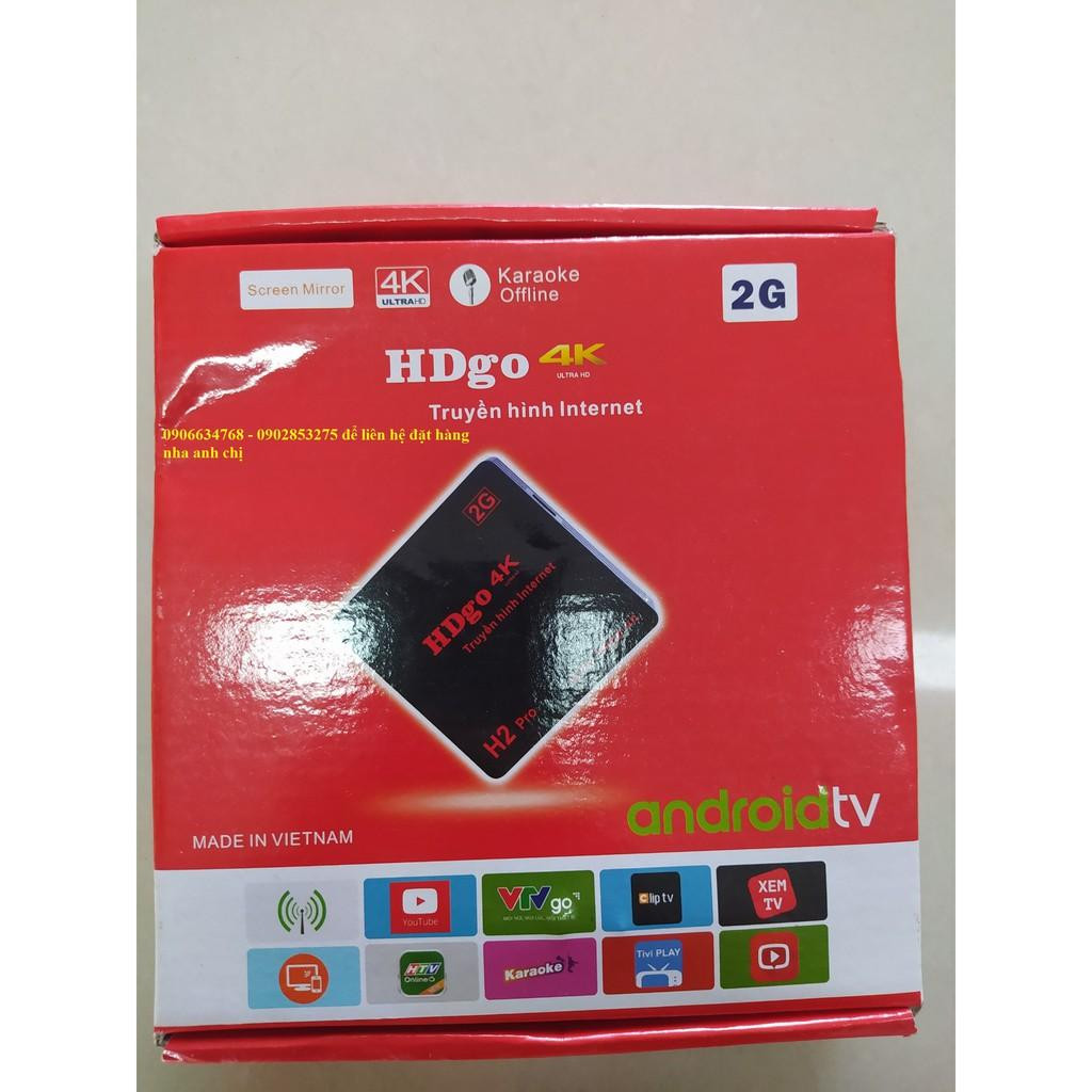 Tivi Box Android HDgo 4K Ram 2Gb Hàng chính hãng