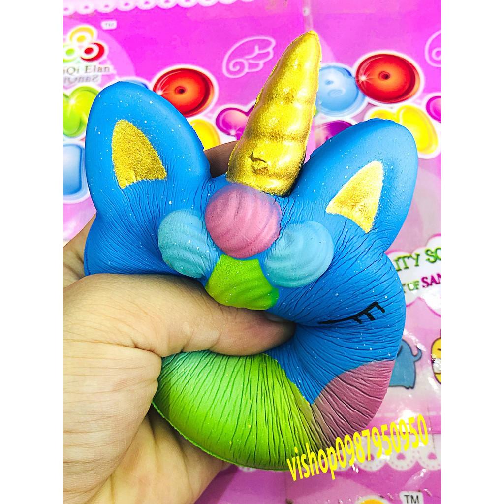SQUISHY BÁNH TRÒN NHẮM MẮT 1 SỪNG
