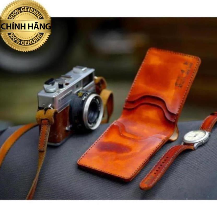 VÍ RAM TRỐNG ĐỒNG ĐEN TUYỀN DÁNG NGANG – MỆNH THỦY VÀ MỆNH MỘC - HÀNG CHÍNH HÃNG RAM LEATHER .