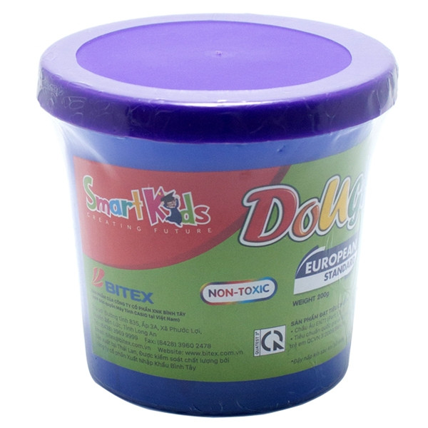 Bột nặn Smartkids Dough màu thường dạng hũ 200g SK-DC200R