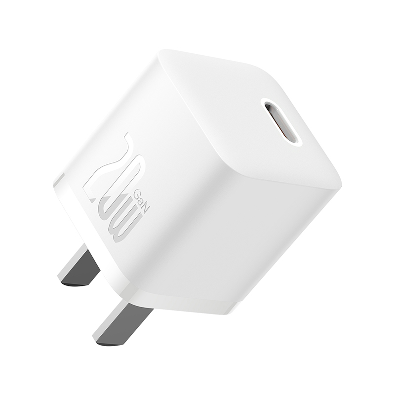 Củ Sạc Nhanh Mini Dành Cho iPhone Baseus GaN5 1C Chuẩn PD 20W Siêu Nhỏ Gọn Chân Dẹp CN - Hàng Chính Hãng