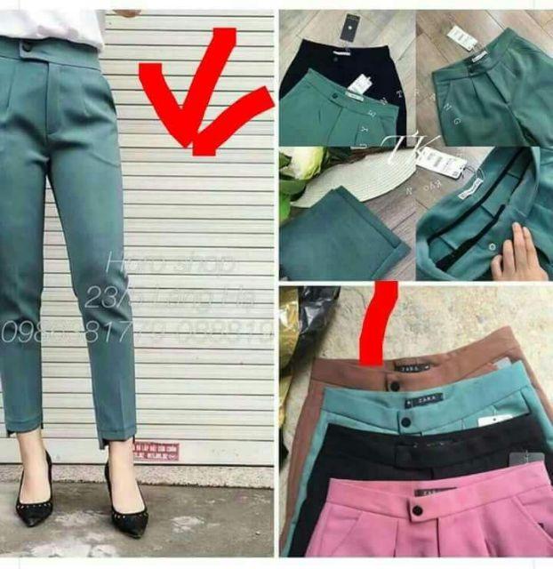 Quần baggy gấu lệch