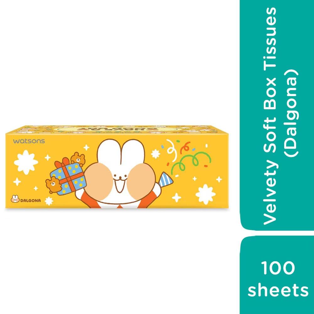 Khăn Giấy Hộp Watsons Velvety Soft Box Tissues 3ply x 100sheets