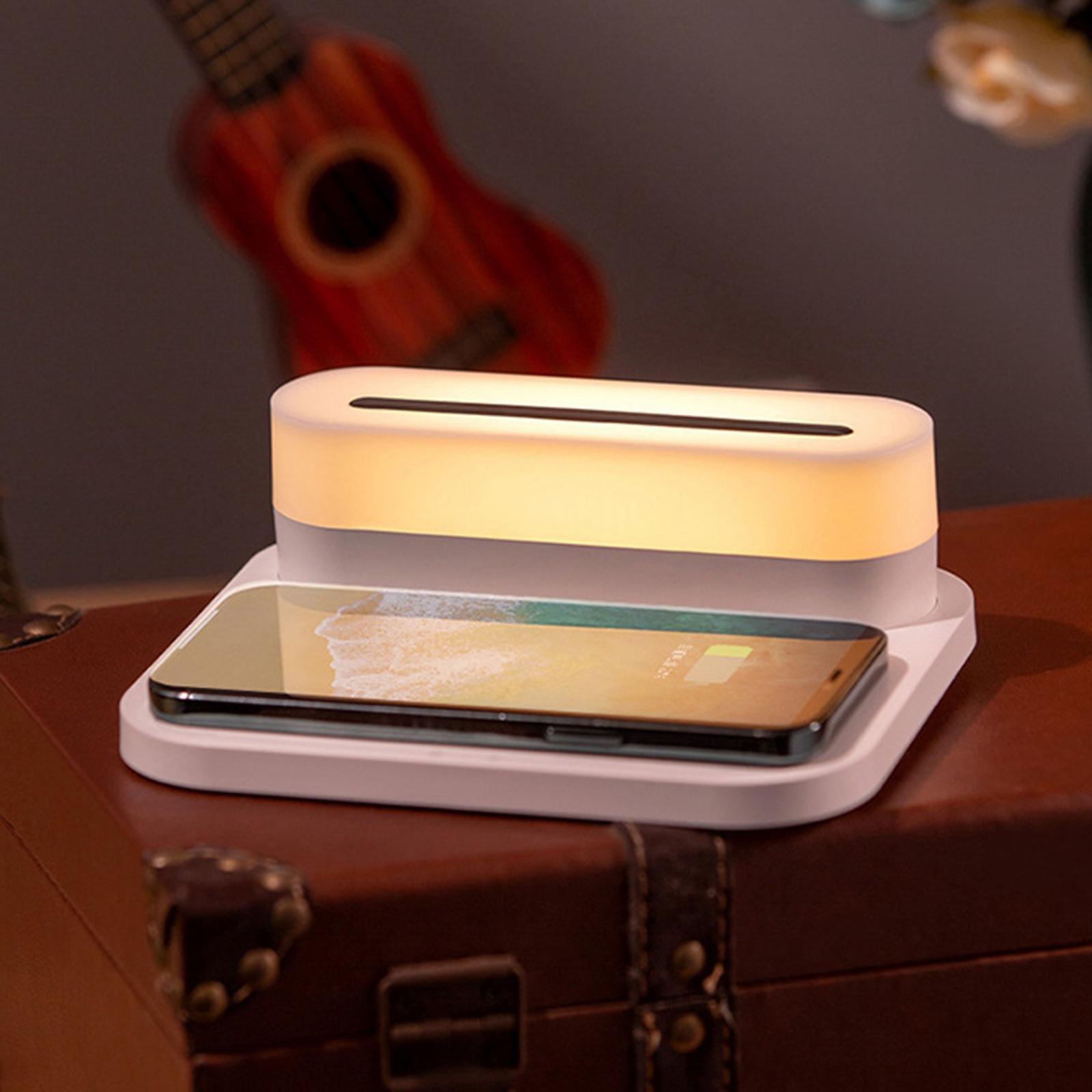 Lamp 15W Fast Wireless Charger Rechargeable Touch Control for Home