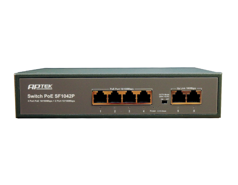 Switch APTEK SF1042P 4 port POE unmanaged - Hàng chính hãng