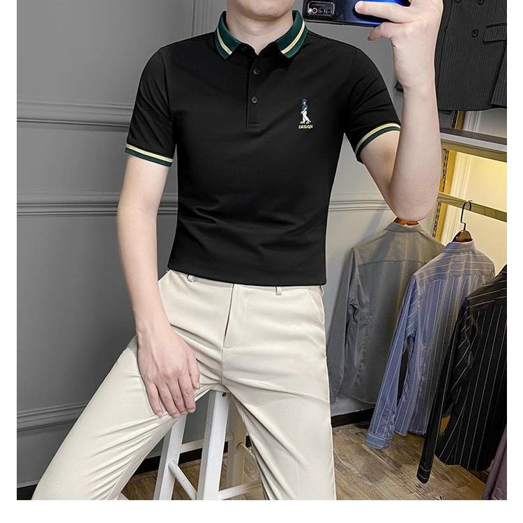 Áo thun nam nữ cổ bẻ polo logo thêu cao cấp vải cotton siêu co dãn Phuongnamshop20 06y