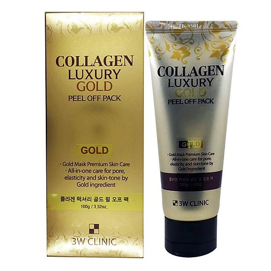 Mặt Nạ Vàng Chống Lão Hóa và Làm Trắng 3W Clinic Collagen Luxury Gold Peel Off Pack 100g - Hàn Quốc Chính Hãng