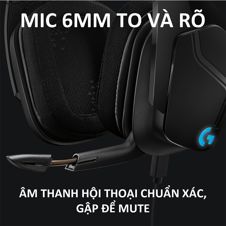 Tai nghe game RGB có dây Logitech G633s - Hàng chính hãng