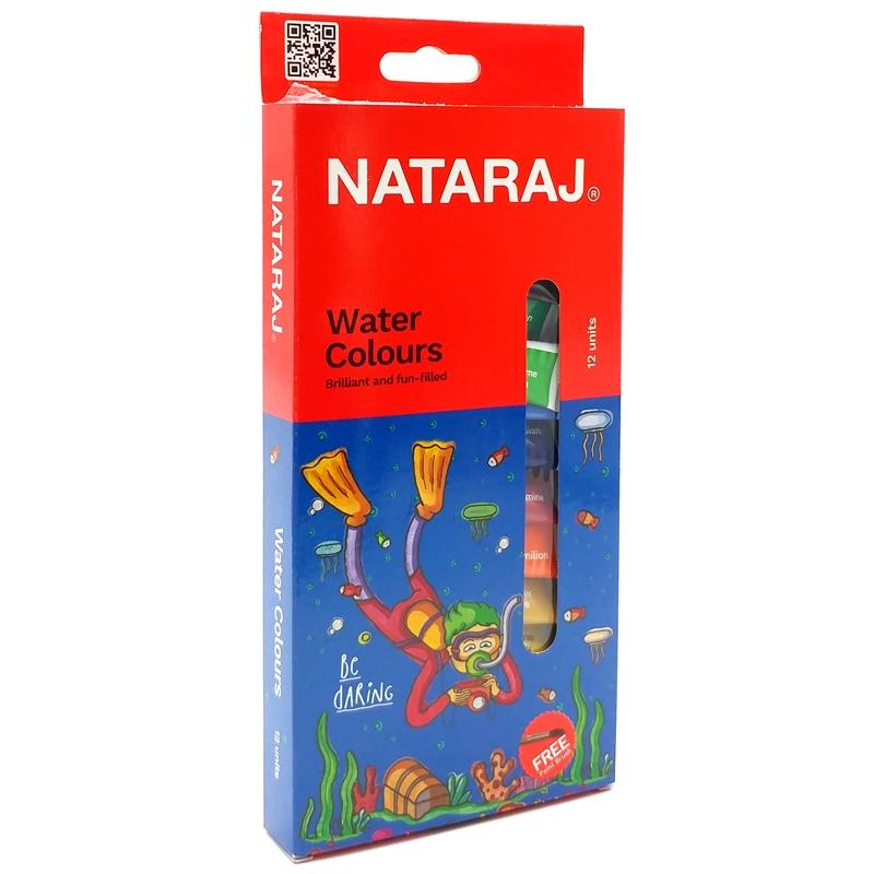 Hộp 12 Tuýp Màu Nước 5 ml - Nataraj 404486