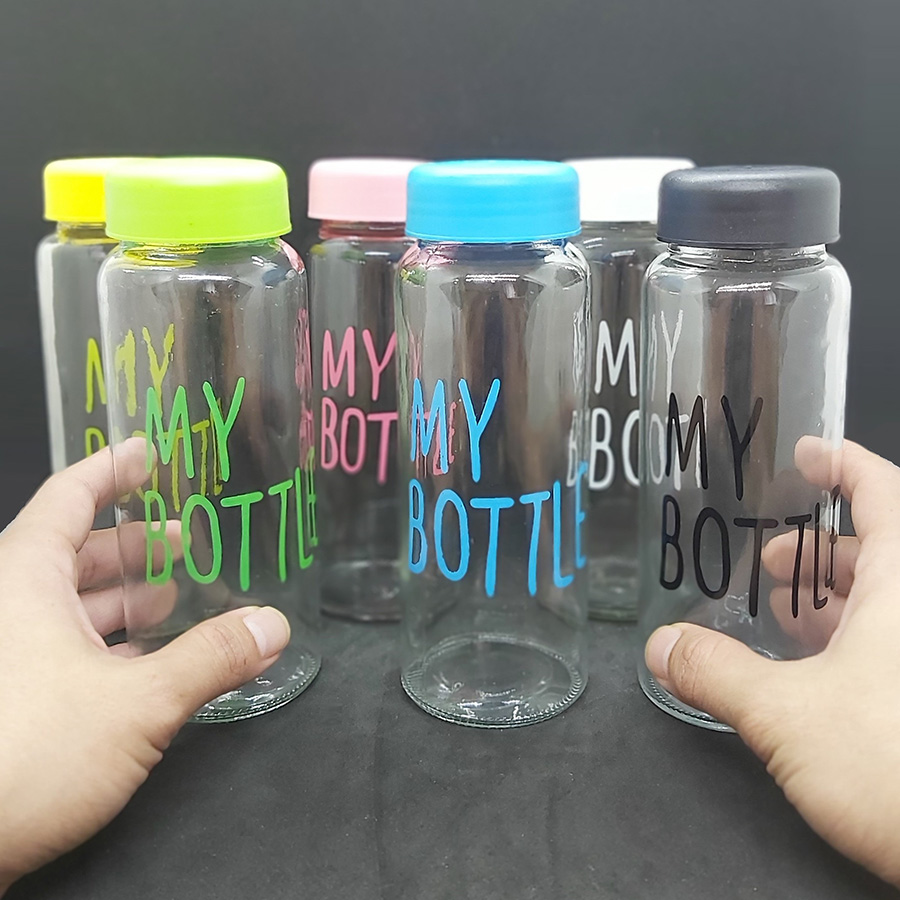 Bộ 2 Bình Thủy Tinh Đựng Nước My Bottle 500ml (Giao màu ngẫu nhiên)