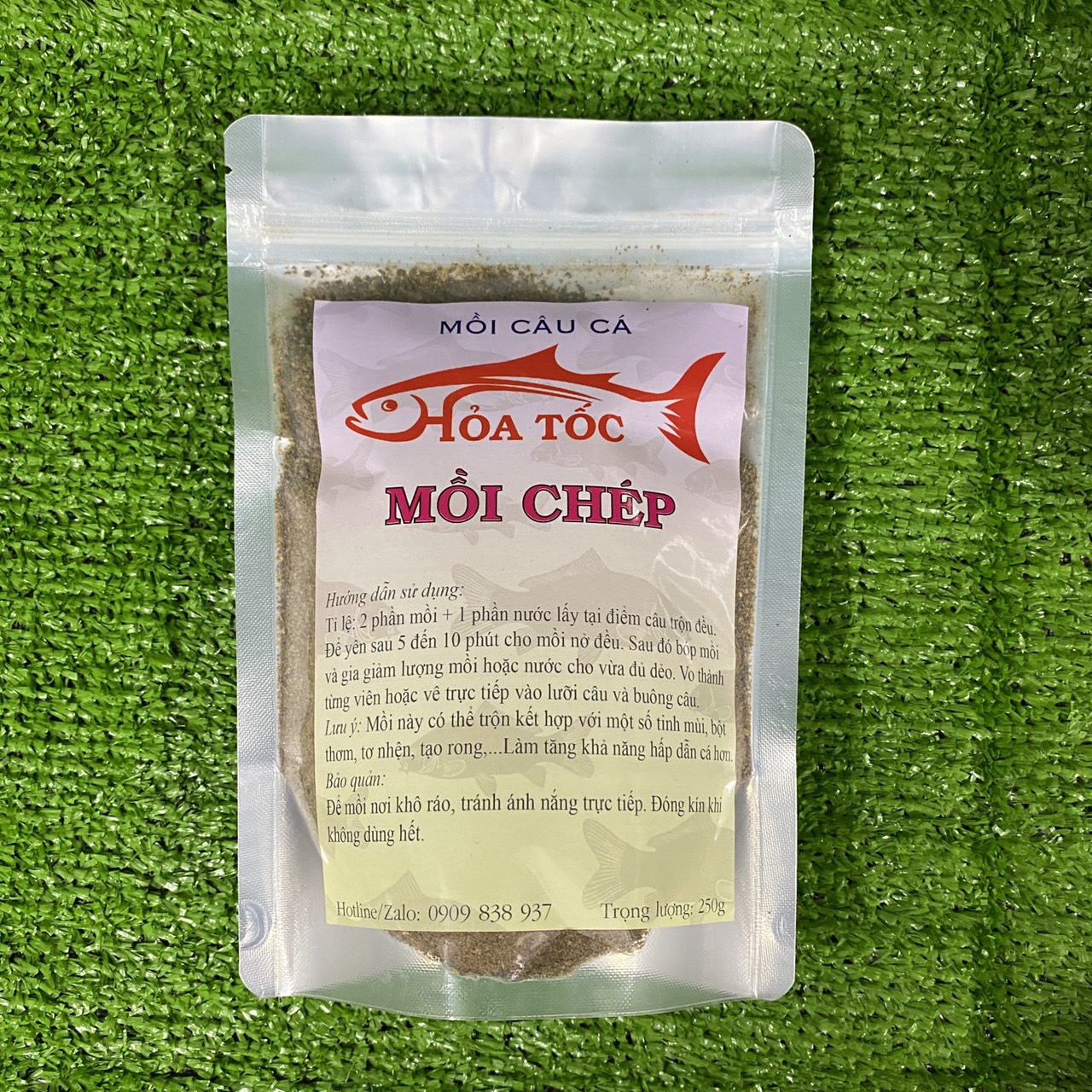 Mồi Câu Cá Hỏa Tốc, Mồi Chép Gói 250g Dùng Câu Sông, Hồ Dịch Vụ