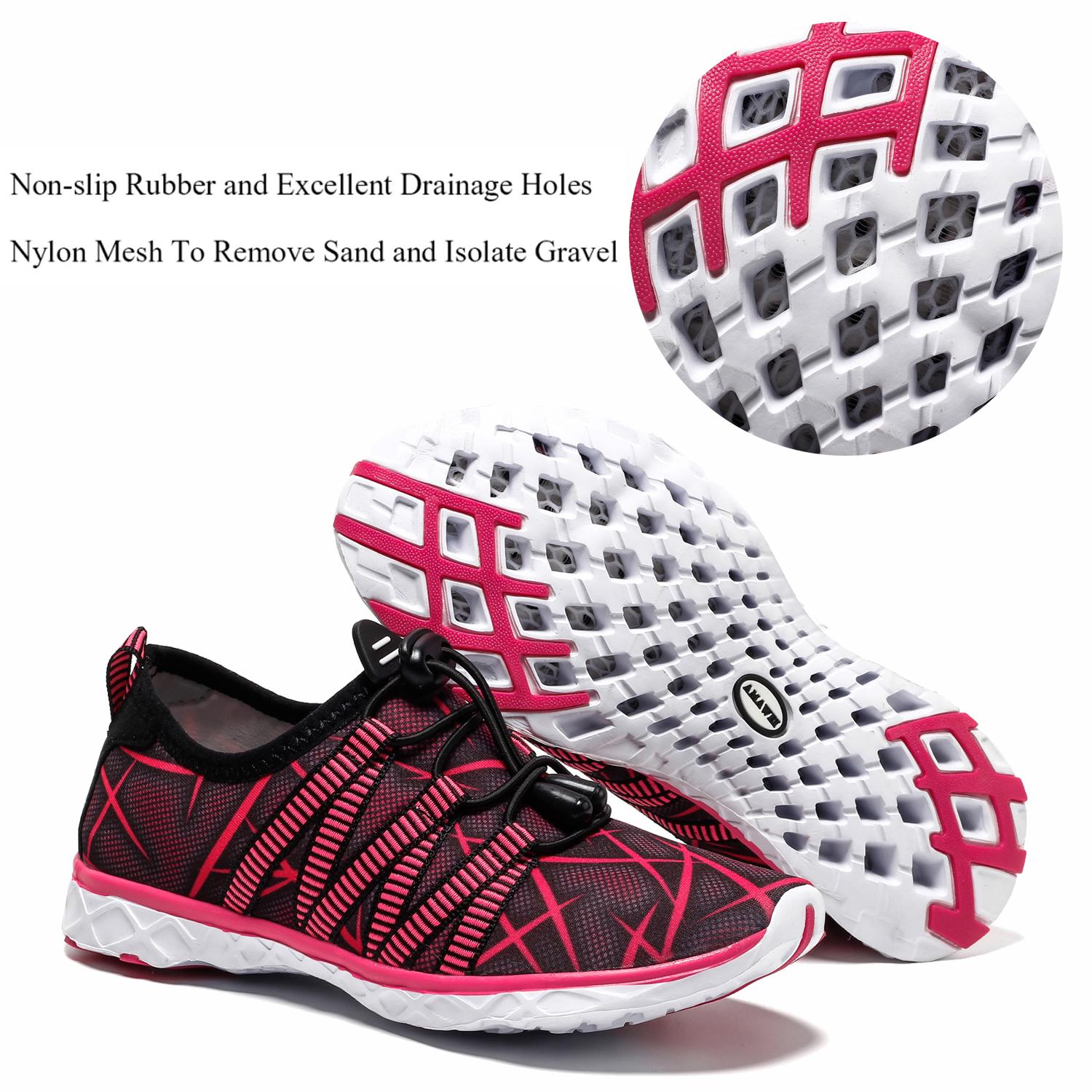 Giày nước mùa hè Giày leo núi ngoài trời Phụ nữ / Nam giới Thể dục thể thao Leo núi Lội và Đi bộ đường dài theo dõi dòng sông Color: Rosy Red Shoe Size: 38
