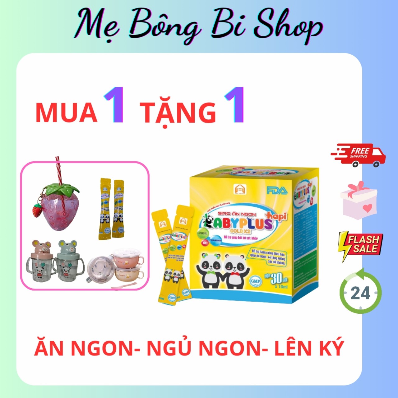 SIRO ĂN NGON BABYPLUS 30 GÓI KÈM QUÀ- MẸ BÔNG BI SHOP