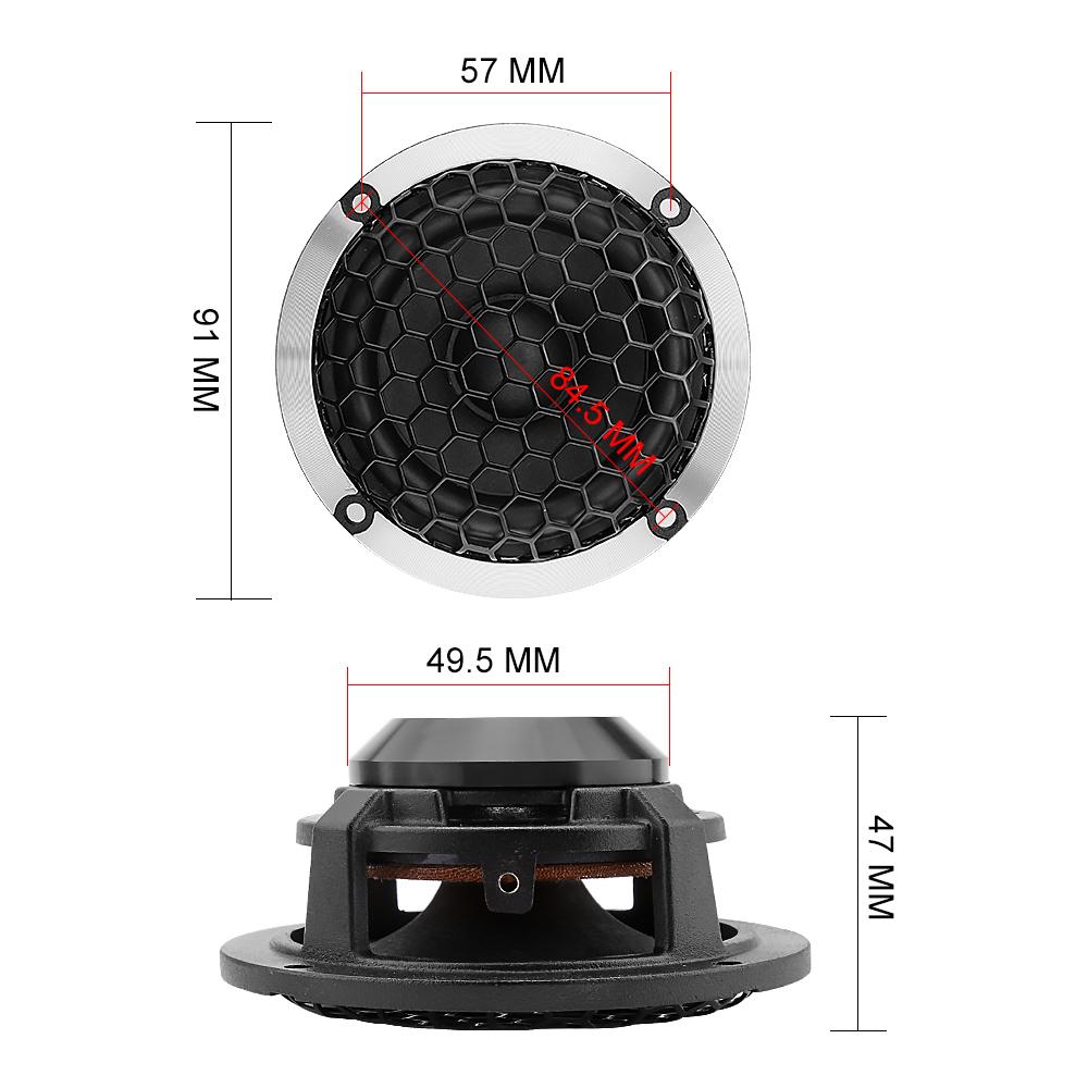 Aiyima 2pc 3 inch 4 8 ohm 15W loa midrange loa len nhôm khung xe loa nhà Color: 8 Ohm Speaker