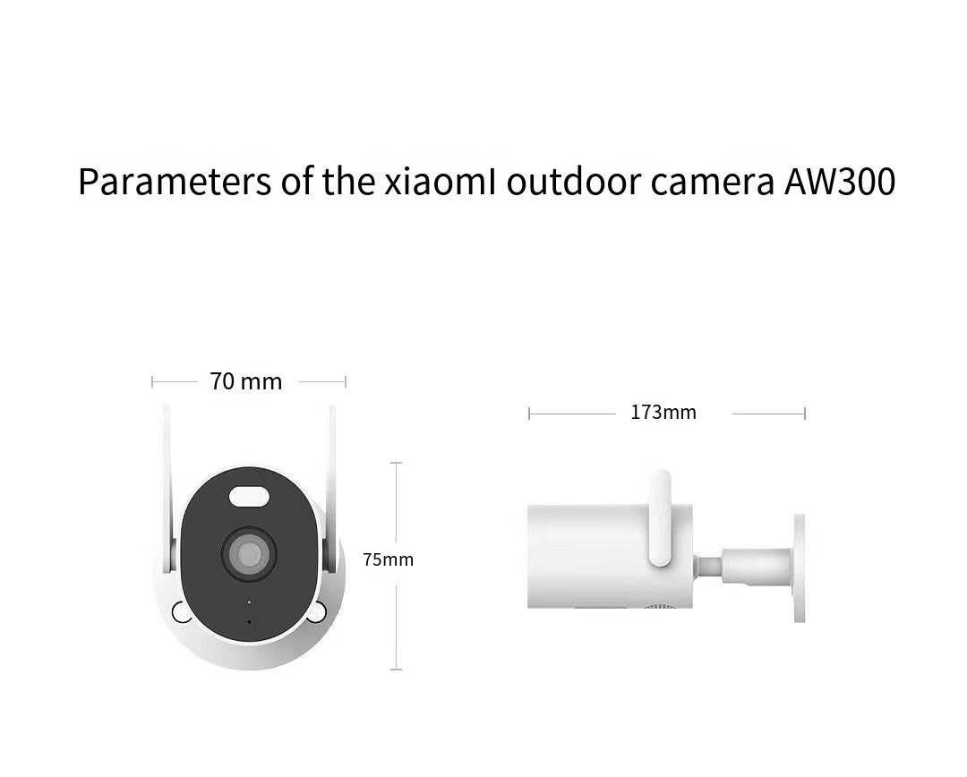 Camera ngoài trời Xiaomi Mijia AW300 1296P Camera an ninh 2K chống nước WiFi đủ màu Màn hình webcam nhìn ban đêm Báo động âm thanh Màu sắc: camera