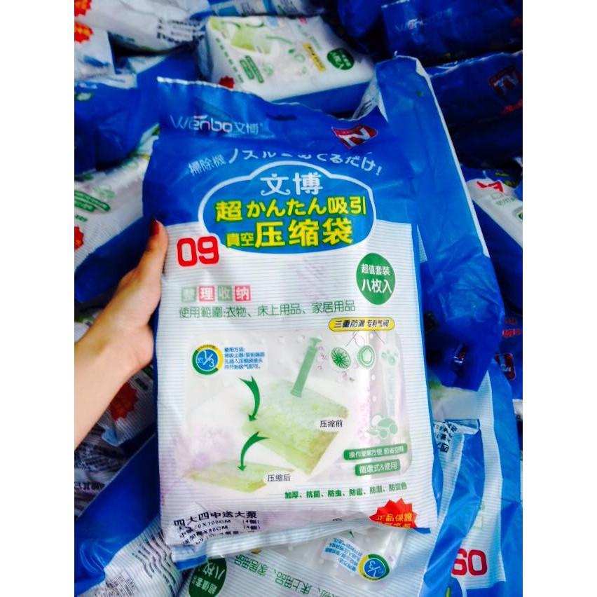 Bộ 8 túi hút chân không - Kèm bơm tay