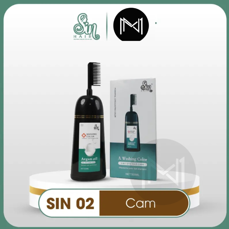 Dầu gội đổi màu tóc Sin Hair 500ml màu Cam thời thượng quý phái