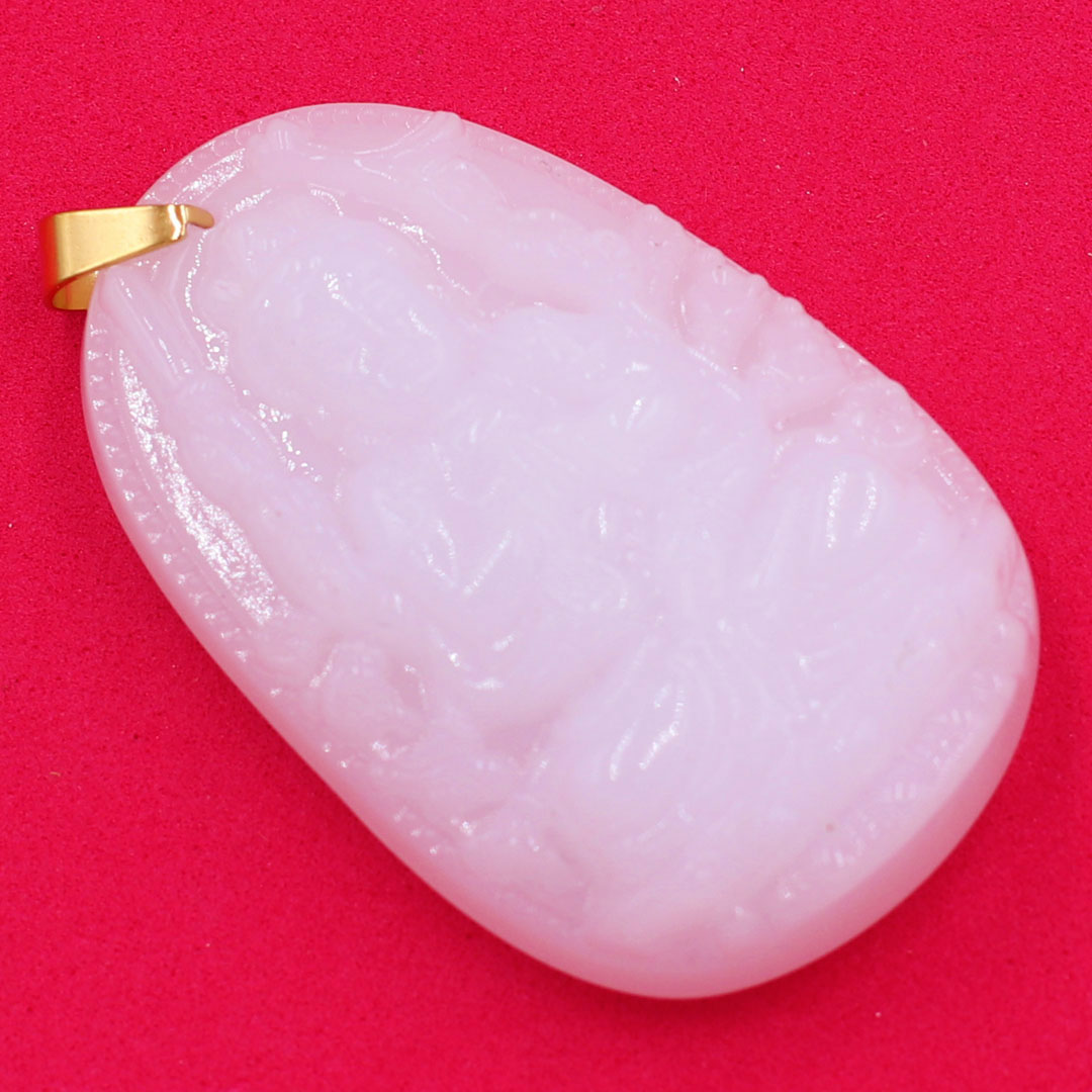 Mặt dây chuyền phật Thiên Thủ Thiên Nhãn thạch anh trắng 3.6cm - phật bản mệnh tuổi Tý - Mặt size nhỏ