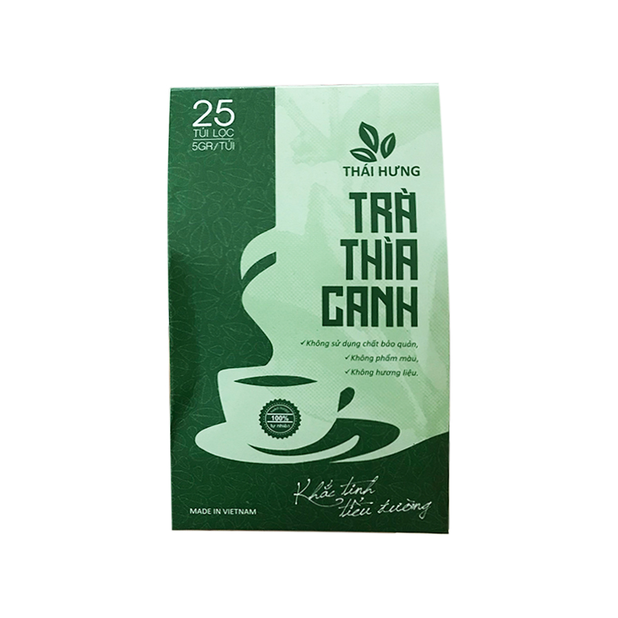 Combo 07 hộp Trà Thìa canh Thái Hưng 25 túi lọc x 5g - Khắc tinh của bệnh tiểu đường