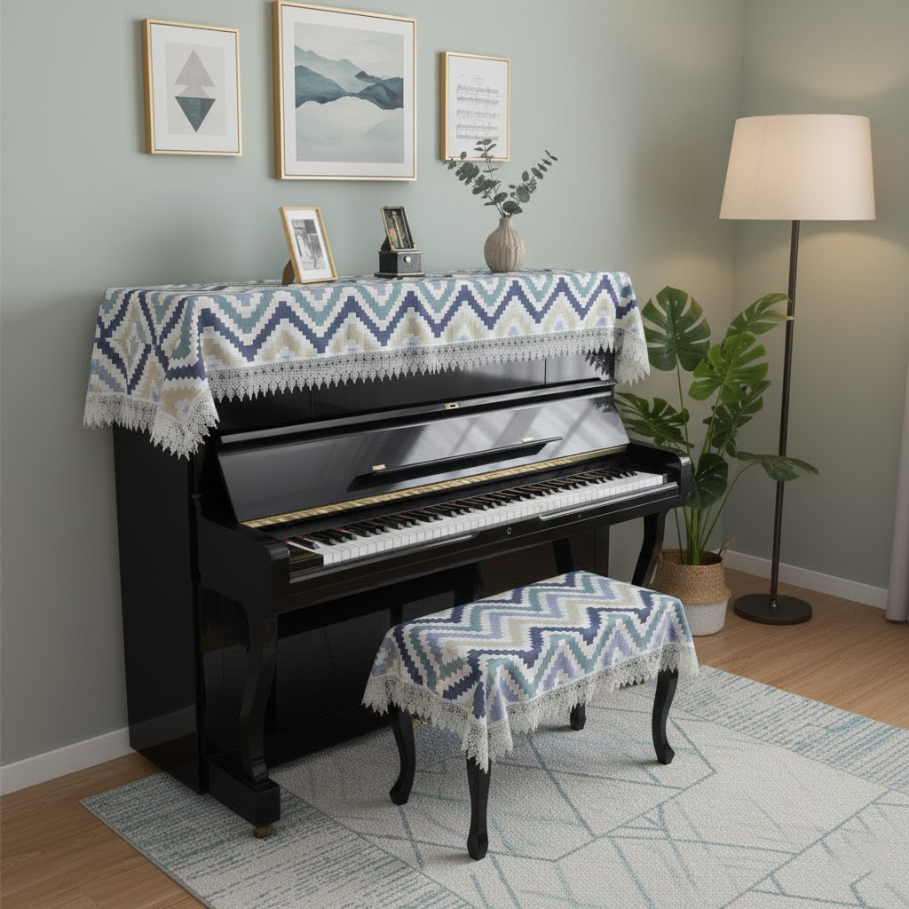 Khăn phủ đàn piano cơ đàn piano điện tử 88 phím sang trọng cổ điển trang trí giáng sinh noel năm mới Tết - HÀNG CHÍNH HÃNG