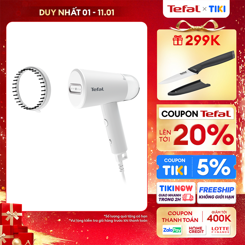 [SẢN PHẨM MỚI] Bàn ủi hơi nước cầm tay Tefal Origin Travel DT1020E1 - Hàng chính hãng