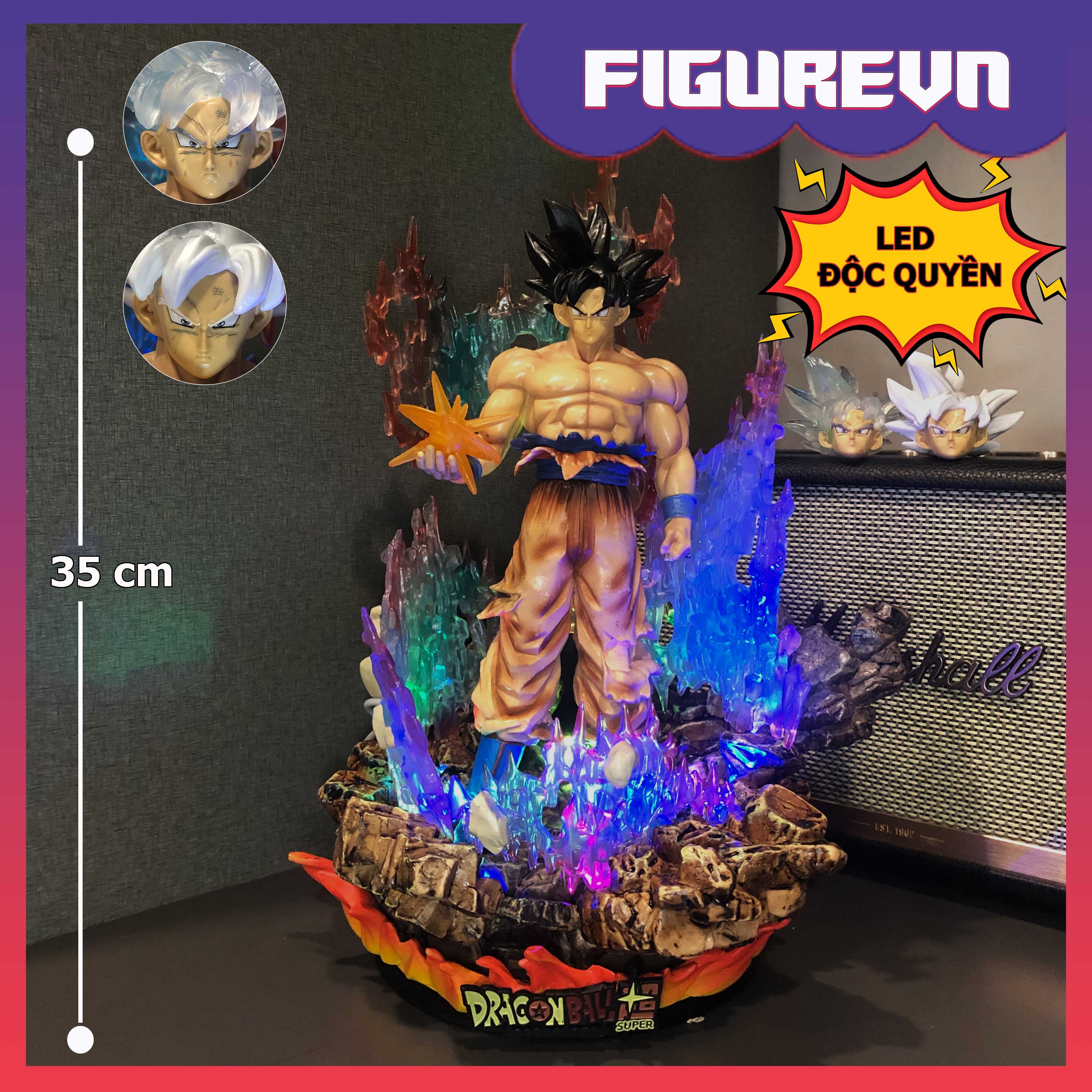 Mô hình Son Goku bản năng vô cực 35 cm có LED - Dragon Ball