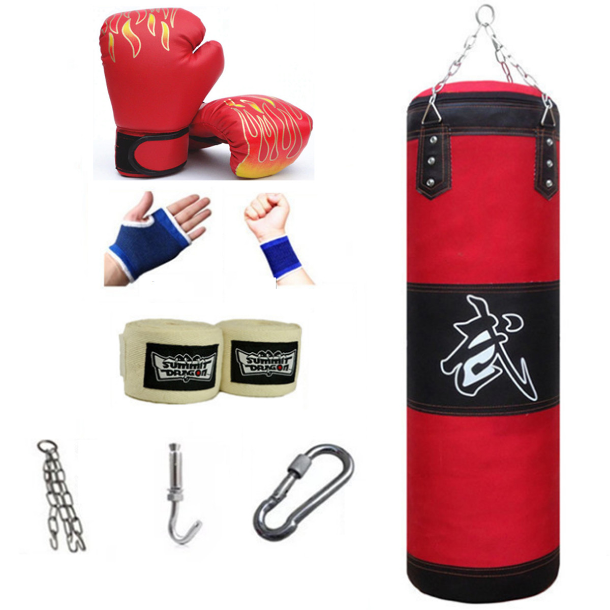 Vỏ Bao Cát Đấm Bốc 3 Lớp Cao Cấp – 8 Phụ kiện – Vỏ Bao Đấm Boxing Chính Hãng Amalife, Trụ Đấm Bốc Treo