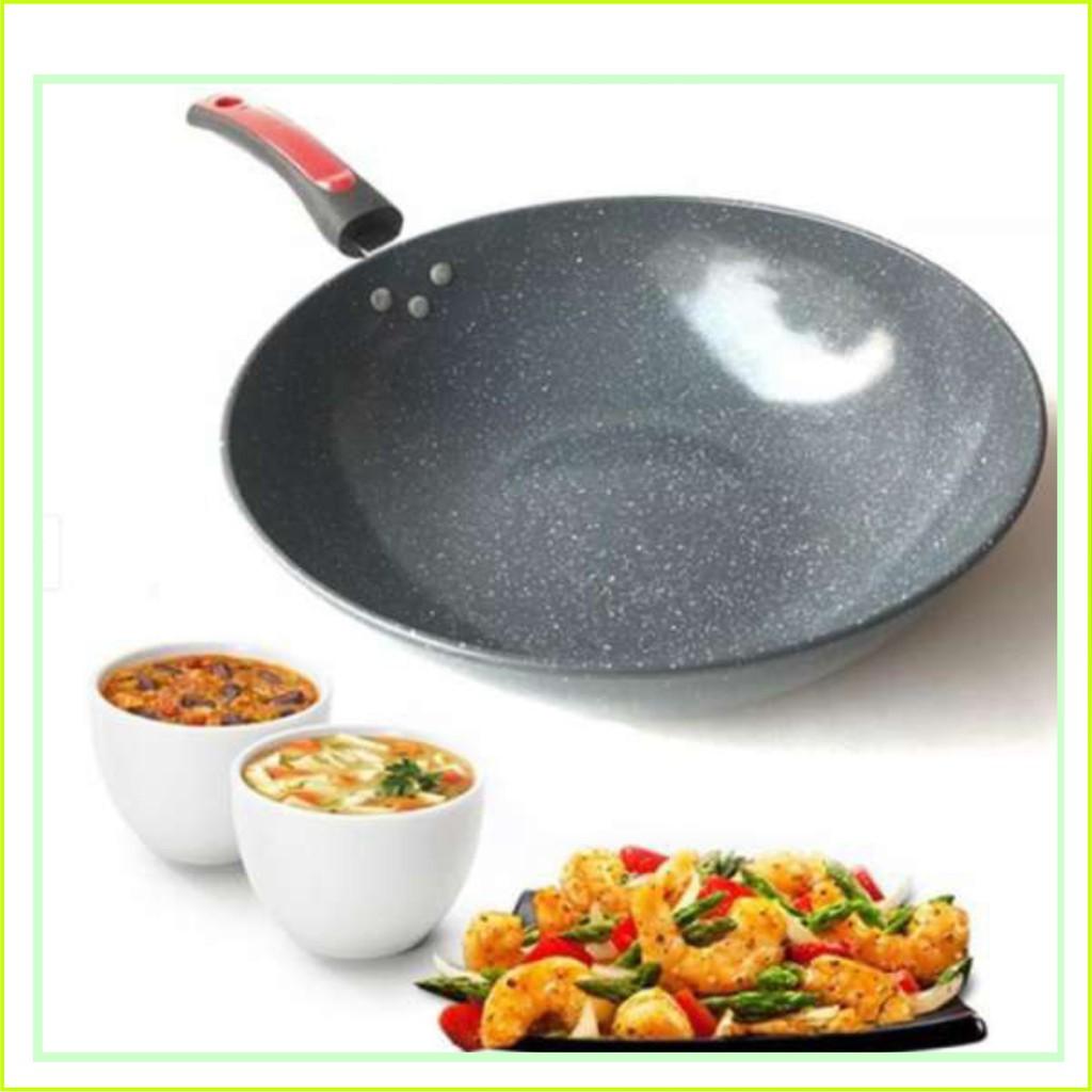 Chảo đá chống dính sâu lòng dùng cho cả bếp từ