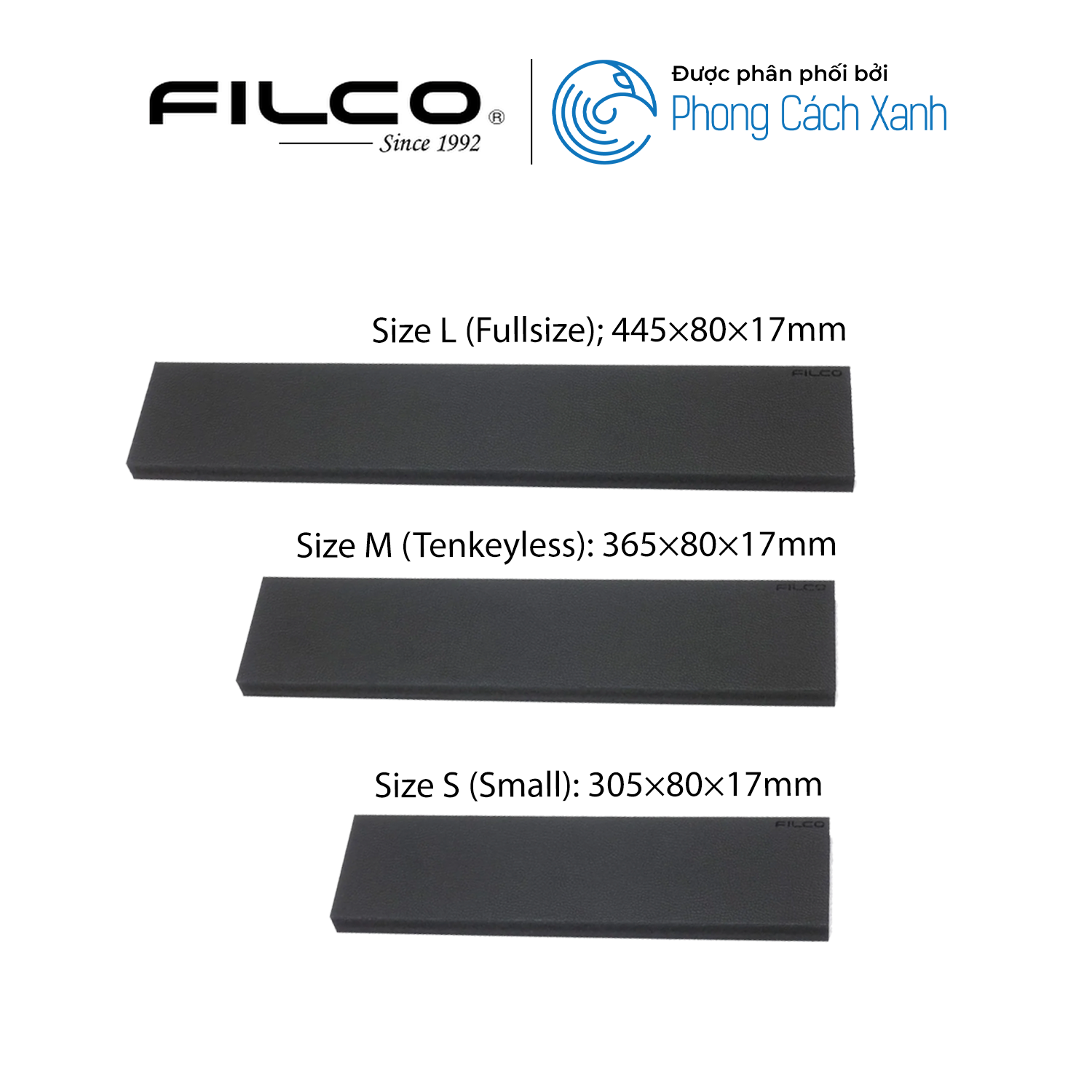 Kê tay bàn phím cơ Filco Animal Free Leather Macaron - Black - Hàng Chính Hãng