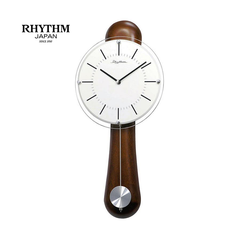 Đồng hồ treo tường Nhật Bản Rhythm CMP525NR06 ,Kt 22.8 x 50.0 x 7.5cm, 830g ,Vỏ gỗ, Dùng Pin