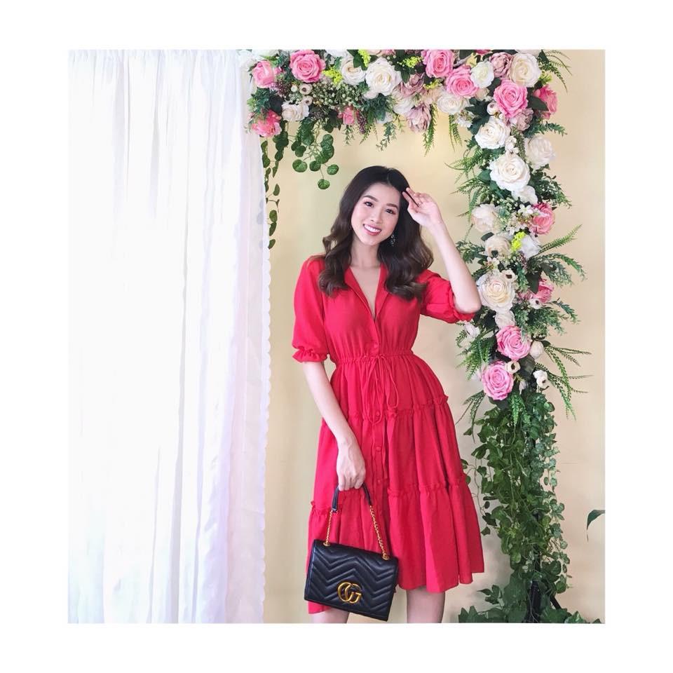 ĐẦM SUÔNG NỮ THẮT EO DÂY RÚT
