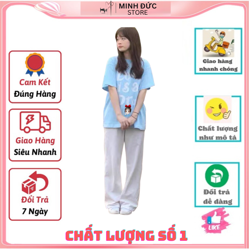 Sét Bộ Đồ Nữ, SS02 Sét Đồ Nữ Đi Chơi Đẹp In Hình Cô Gái Dễ Thương, Sét Áo Vải Cottot Và Quần KaKi Trắng Cá Tính