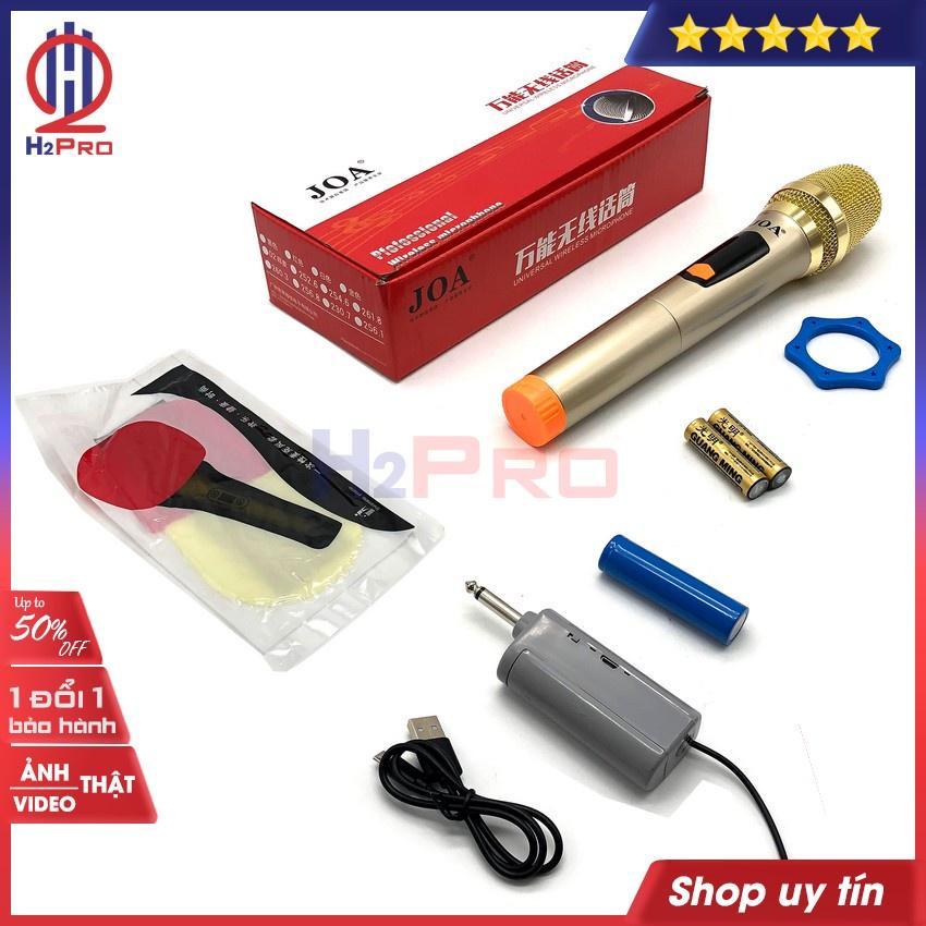 Micro Karaoke Không Dây, Micro Không Dây Cho Loa Kéo JOA Cao Cấp, Hút Mic, Hát Hay, Giảm Hú (Tặng Bộ Quà 90K)-H2Pro Tech-Hàng chính hãng