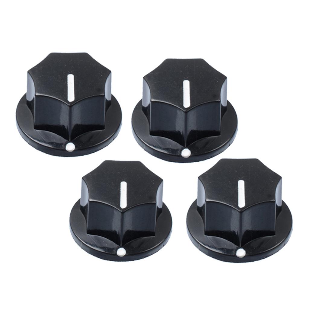Sunnimix 4 Gói Tập Núm Vặn Điều Chỉnh Chiết Áp Nắp Cho Đàn Guitar Điện