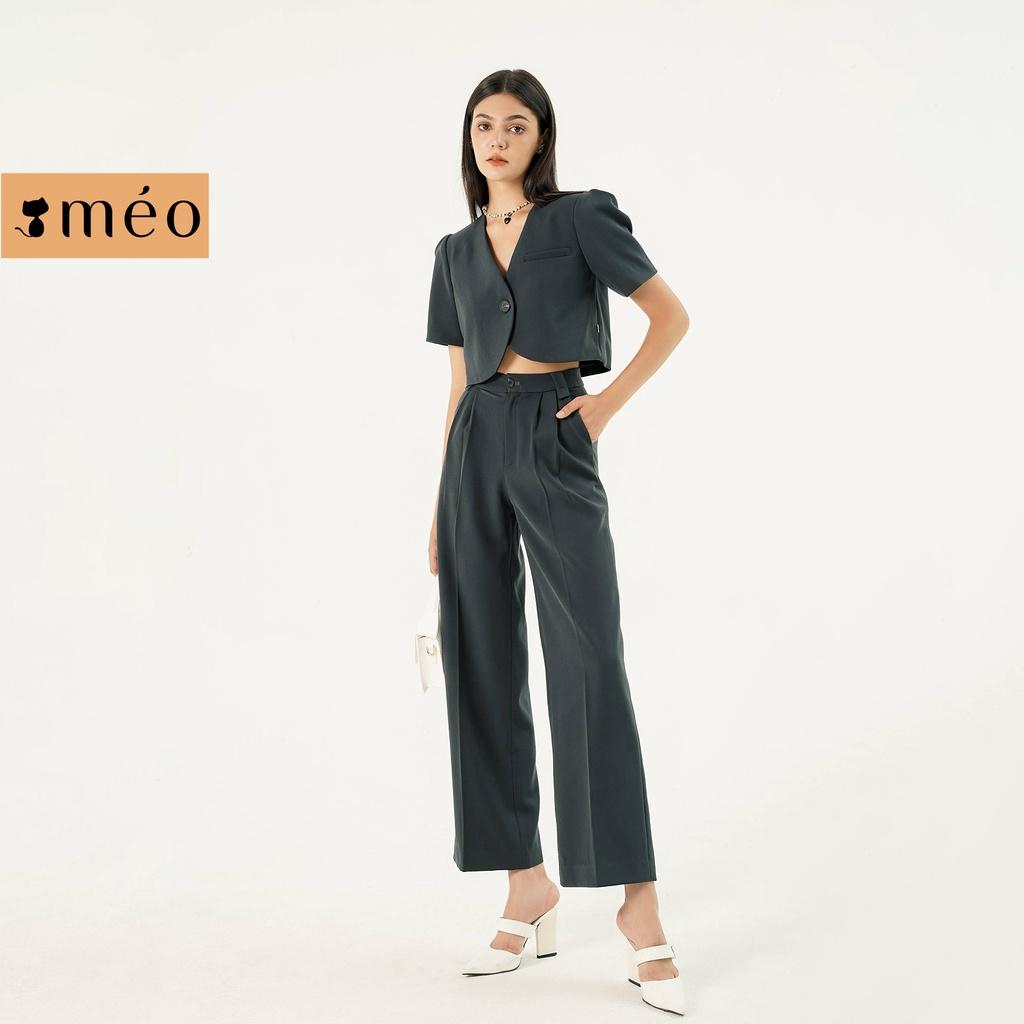 Áo blazer nữ Méo shop dáng croptop ngắn tay phong cách công sở Kulta