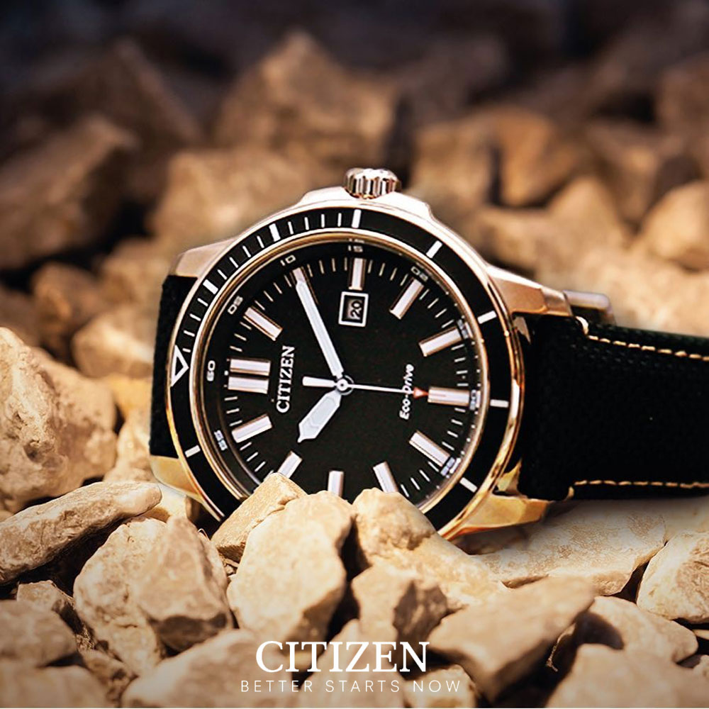 Đồng Hồ Citizen Nam Dây Vải Nato AW1523-01E - Mặt Đen