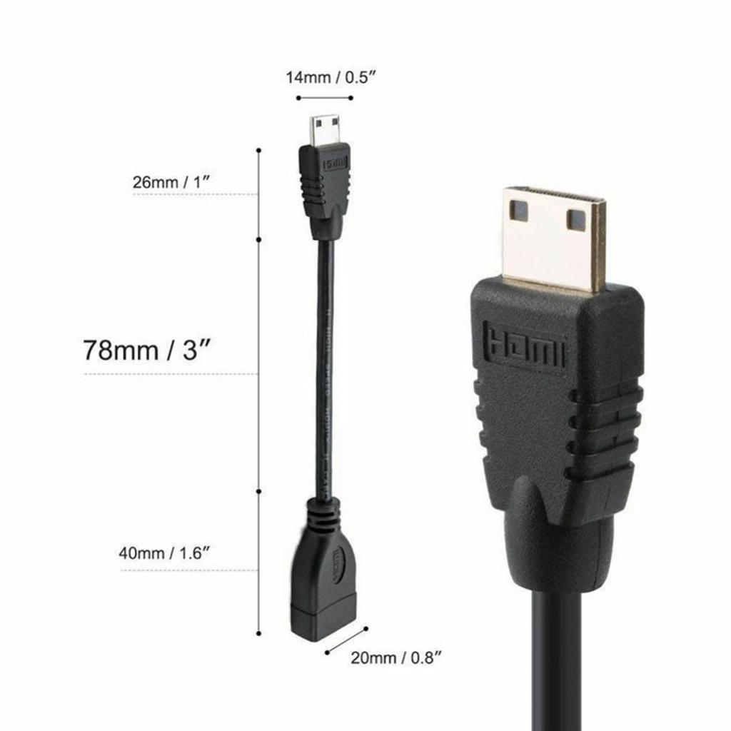 6.7" Mini   Male to Female Adapter Extension Cable for Laptop TV DVD