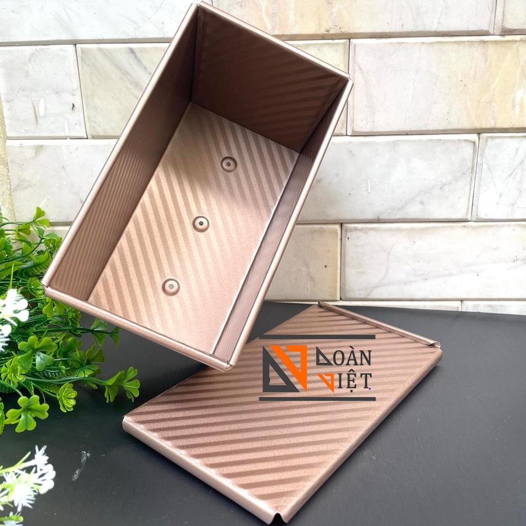 BÁNH MÌ SANDWICH vân GỢN SÓNG mẫu mới SIÊU ĐẸP CAO CẤP. Khuôn bánh mì gối Thép CARBON chống dính màu VÀNG SANG TRỌNG